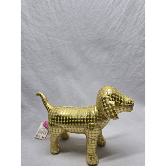 Victoria Secret PINK Dog Mascot Plush Lot of 2 Metallic Circle Printed- NWT - Picture 8 of 15